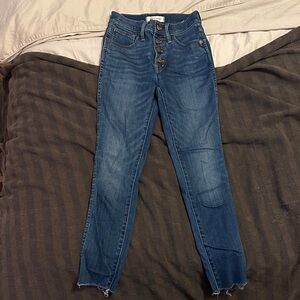 Women's High Rise Skinny Crop Madewell Blue Jeans